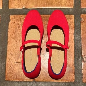 Rothy's Vibrant Red Mary Janes